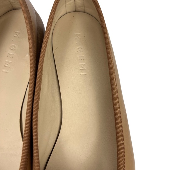 M.GEMI Tan & Gold The Rosa Leather Ballet Flat Handmade in Italy EU 38 US 7.5 - Picture 10 of 10